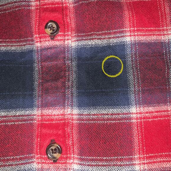 Vans Unisex Collared Long Sleeve Button Down Plaid Red and Blue Shirt Size - Picture 12 of 12